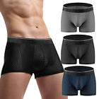 3PCS Men Underwear boxer briefs Soft Comfortable Bamboo Viscose Underwear Trunks