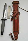 Vintage Gerber MARK II Double Serrated Fixed Blade Knife W/ Sheath 041393