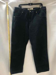 Pelle Pelle Premium Mens Black Medium Wash Denim Straight Jeans Size 38