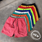 Summer Men Beach Shorts Pants Sports Casual Quick Dry Solid Color Surfing Shorts