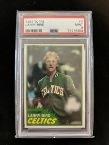 1981 Topps Larry Bird #4 PSA 9 - Boston Celtics HOFer  First Solo Card!