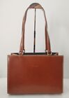 Kate Spade New York Leather Shoulder Bag Tote Womens Brown w/Pockets & Stitching