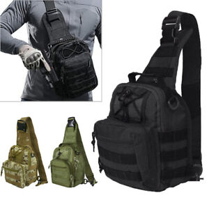 Tactical Concealed Carry Sling Bag Molle Pistol Holster Shoulder Chest Backpack
