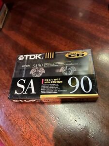 TDK SA90 Blank Cassette Tapes 90min High Bias Type II NEW Factory Sealed