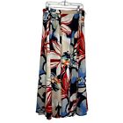 Roz and Ali Floral Chiffon Maxi Skirt Long Size Large Bright Spring Pull On
