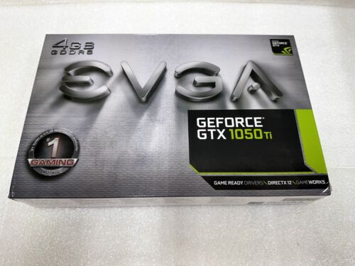 New ListingEVGA NVIDIA GeForce GTX 1050 Ti 4GB GDDR5 Graphics Card 04G-P4-6251-KR, w. Box