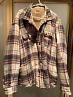 WRANGLER SIZE 2XLARGE FLANNEL PLAID RED/BLACK SHERPA LINED BUTTON UP
