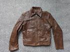 vintage 1950s leather ROCKABILLY western jacket S brown RICKY hollywood