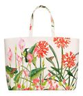 Estee Lauder White Floral with Butterfly Bird Large Tote Shopper Beach Bag *NEW*
