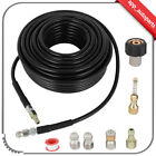 Sewer Jetter Nozzles Kit For Pressure Washer 100FT 1/4