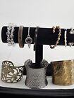Estate Vintage Lot Of Eleven Bracelets Mixed Styles And Materials