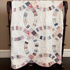 New Listing60”x75” Vintage from 1950’s Hand Stitched Quilt.