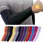 1 Pair UV Sun Protection Arm Sleeves Compression Sports Arm Cover for Men Women