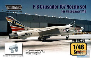 WPD48206 1:48 Wolfpack F-8 Crusader J57 Engine Nozzle Set (HAS kit)