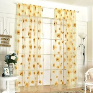 2PCS Sunflower Curtains for Sunflowers Bedroom Decor Cute Aesthetic Curtains New