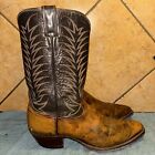 Justin 2396 Brown Leather Cowboy Western Boots Sz 12 C FREE SHIPPING