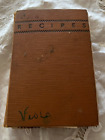 1936 ANTIQUE VINTAGE RECIPE BOOK WITH HANDWRITTEN RECIPES AND PASTED