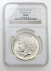 1921-P $1 PEACE SILVER ONE DOLLAR HIGH RELIEF NGC MS64