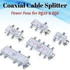 Coaxial Cable Splitter 2 3 4 6 8 Way RG6 RG59 Coax 5-2300 MHz Satellite HDTV