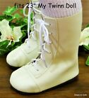 IVORY Lace-Up BOOTS fits 23