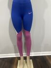Nike Leggings Size Small Women blue pink full Length Colorblock