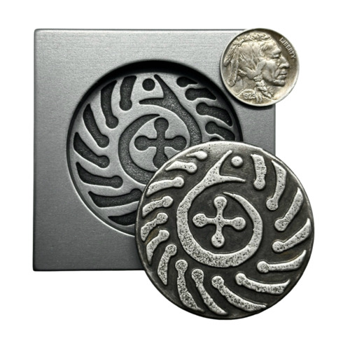 Anglo-Saxon QUILLED SERPENT (Silver Sceat) [600’S A.D.] - Graphite Coin Mold