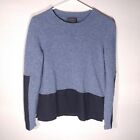 J Crew Womans Small Blue Wool With Cashmere Sweater Long Sleeve Shirt