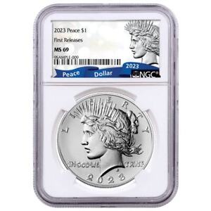 2023(P) Silver Peace Dollar NGC MS69 First Releases w/Exclusive Peace Label