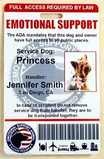 HOLOGRAPHIC EMOTIONAL SUPPORT ANIMAL ID BADGE  ESA SERVICE DOG ID CARD   0ES H