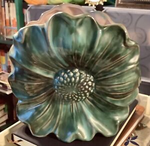 Vintage Stangl Art Deco Pottery #3413 Sunflower Turquoise Terra Rose Vase