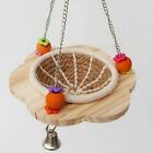 Handmade Bird Swing Toy and Cotton Rope Nesting Basket Nest with Wooden Platform