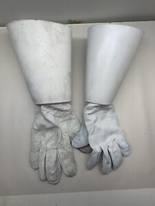 Genuine British Army Household Cavalry White Leather Gauntlet Parade Gloves