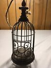 Vintage Decorative Metal Bird Cage Farmhouse French Country Distressed  11 x 5