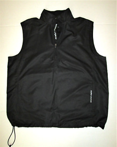 SNAKE EYES WEATHER- 18 Vest Mens Sz M 1/4 Zip Black Sleeveless Zip Pockets VGC