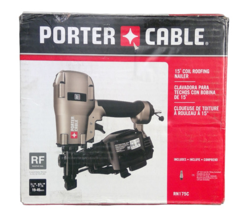 USED - Porter-Cable RN175C 15 deg. Pneumatic Coil Roofing Air Nailer (TOOL ONLY)