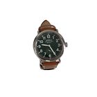 Shinola Runwell 41mm Maple Leather Strap Green Dial Men's Watch W/Box