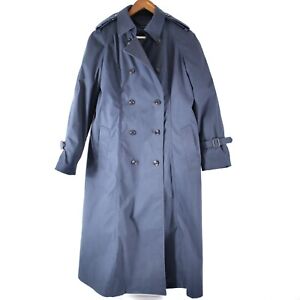 Defense Logistics Trench Coat Womens 8R Removable Lining Navy Collection