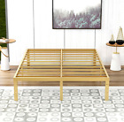 Full Size Bed Frame 14 Inch Metal Platform Bed Frame Heavy Duty Steel Slats Supp