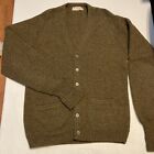 Rare VTG 60s Kahara Kuna By Lord Jeff Mohair Fuzzy Cardigan Sweater Cobain Green