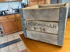 Vintage Milk Crate Wood & Metal. Cincinnati Ohio. French-Bauer 1954