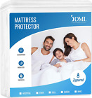 Mattress Protector Cover Waterproof DMI Zippered Plastic No Odor Full Size White