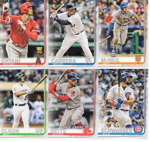 2019 Topps Series 1 Base Singles #200 - #350 Pick Your Player  Complete Your Set