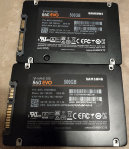 Lot of 2 Samsung 860 EVO 500GB 2.5