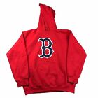Boston Red Sox Hoodie Mens Medium Red MLB Baseball Pullover Hooded Sweatshirt *