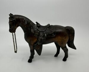 Vintage Bronze Copper Cast Metal Horse Figurine Statuette Sculpture