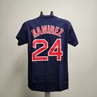 Vintage Authentic Majestic MLB Boston Red Sox Ramirez Navy T-Shirt ADULT