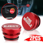 2PCS Car Cigarette Lighter Cover Accessories Universal Fire Missile Eject Button (For: 2022 F-350 Super Duty)