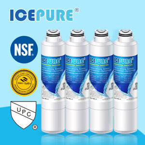 4 Pack Fit For Samsung RF263BEAESG/AA RF263BEAEBC/AA Water Filter Icepure