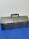 VTG Craftsman 6516 Tombstone Hip Roof Metal Toolbox Crown Logo Gray w Red Tray