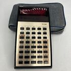 Vintage 1970’s Texas Instruments TI-30 Calculator w/Case Red Display Working LCD